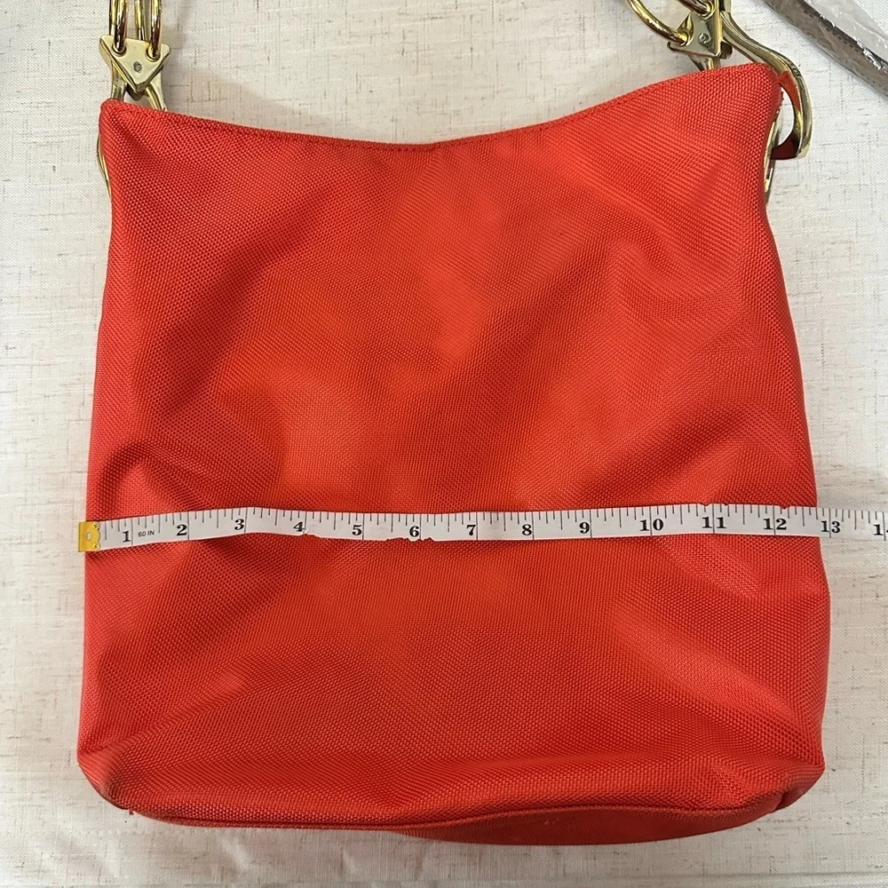 JPK Paris 75 Canvas Bucket Shoulder Bag – Red-Orange with Gold Hardware - Picture 10 of 16